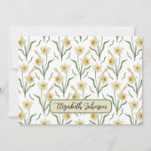 Personalized Narcissus Floral Note Card Notitiekaartje (Voorkant)