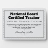 Personalized National Board Certified Teacher  Fotoplaat (voorkant)