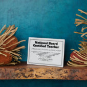 Personalized National Board Certified Teacher  Fotoplaat (Zijkant)