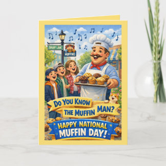 Personalized National Muffin Day Greeting Card Kaart