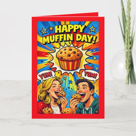 Personalized National Muffin Day Greeting Card Kaart (Voorkant)