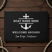 Personalized Nautical Welcome Aboard Anchor Deurmat