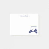 Personalized Navy Blue Golf Cart Post-it® Notes (Voorkant)