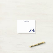 Personalized Navy Blue Golf Cart Post-it® Notes (Op bureau)