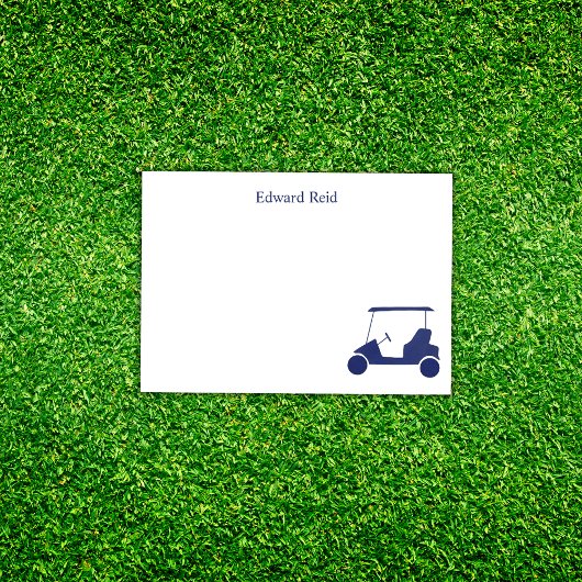 Personalized Navy Blue Golf Cart Post-it® Notes