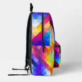 Personalized Neon Backpack | Abstract Rainbow Kids Bedrukte Rugzak (Links)