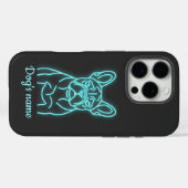 Personalized Neon French Bulldog Case-Mate iPhone Case (Achterkant (horizontaal))