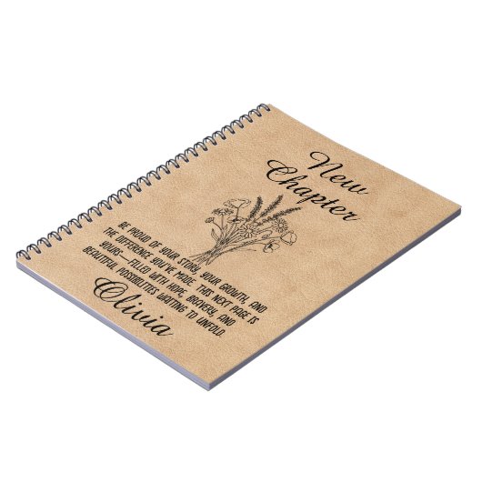 Personalized New Chapter Spiral Journal Gift (Côté gauche)