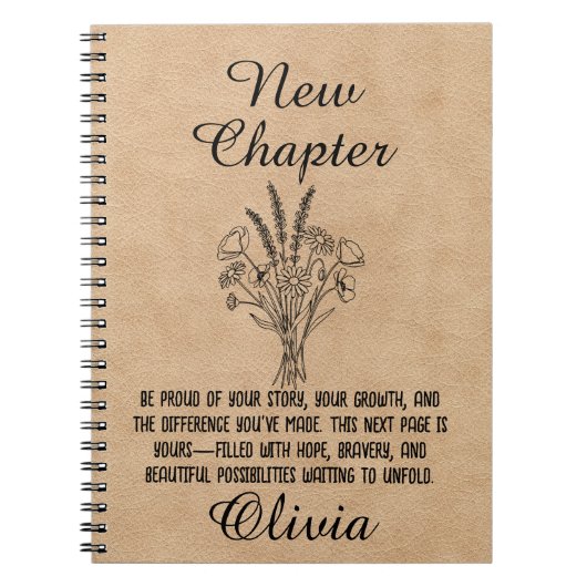 Personalized New Chapter Spiral Journal Gift (Devant)