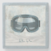 Personalized New Hampshire Ski Stone Coaster Stenen Onderzetter (Voorkant)