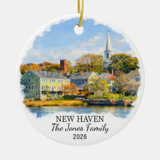 Personalized New Haven Ornament Custom Connecticut