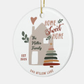 Personalized New Home Sweet Home Christmas Keramisch Ornament (Links)
