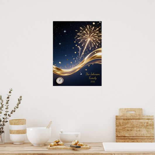 Personalized New Year 2026 Wall Art Poster (Cuisine)