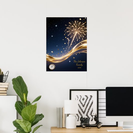 Personalized New Year 2026 Wall Art Poster (Bureau à domicile)