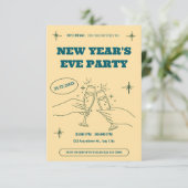 Personalized New Year's Eve Party Invitation Kaart (Staand voorkant)
