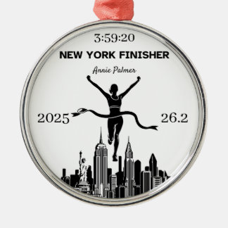Personalized New York Marathon Finisher Ornament