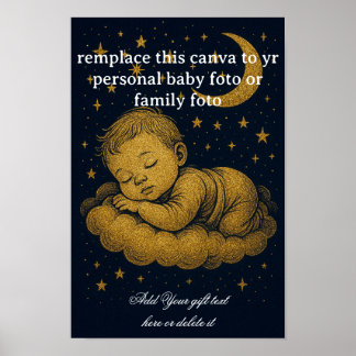 Personalized Newborn Gift, Custom Name & Date Poster