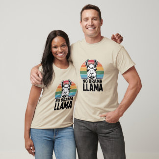 Personalized No drama Llama T-shirt