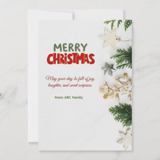 Personalized Non-Folded Christmas Card  Feestdagenkaart