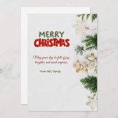 Personalized Non-Folded Christmas Card  Feestdagenkaart (Voorkant / Achterkant)