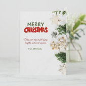 Personalized Non-Folded Christmas Card  Feestdagenkaart (Staand voorkant)