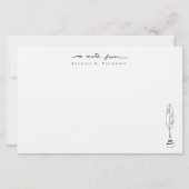 Personalized Note Cards Quill & Ink Stationery Briefpapier (Voorkant)