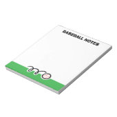 Personalized notepad with quirky baseball design notitieblok (Gedraaid)