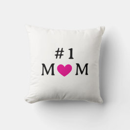Personalized Number One Mom Throw Pillow Kussen