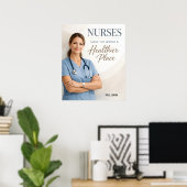 Personalized Nurse "Healthier World" Appreciation  Poster (Thuiskantoor)
