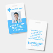 Personalized Nurse ID Badge for Hospital Employees (Front & Back)