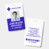 Personalized Nurse ID Badge for Hospital Employees (Front & Back)