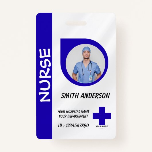 Personalized Nurse ID Badge for Hospital Staff (Voorkant)