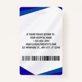 Personalized Nurse ID Badge for Hospital Staff (Achterkant)