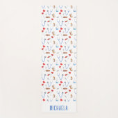 Personalized Nurse Medicine Equipment Pattern Yogamat (Voorkant)