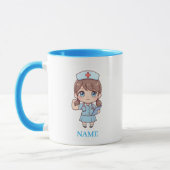 Personalized Nurse Mug with Name – Cute Nurse (Gauche)