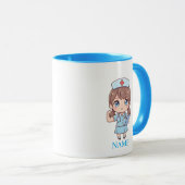 Personalized Nurse Mug with Name – Cute Nurse (Devant droit)