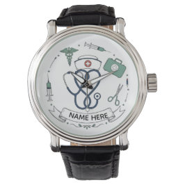Personalized Nurse Name Watch Horloge