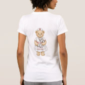 Personalized Nurse Teddy Bear Custom Name Nursing  T-shirt (Achterkant)