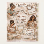 Personalized Nurses run on coffee and care  Planner (Achterkant)