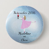 Personalized Nutcracker - Clara Ornament Ronde Button 7,6 Cm (Voorkant)