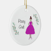 Personalized Nutcracker Party Girl Keepsake Keramisch Ornament (Rechts)