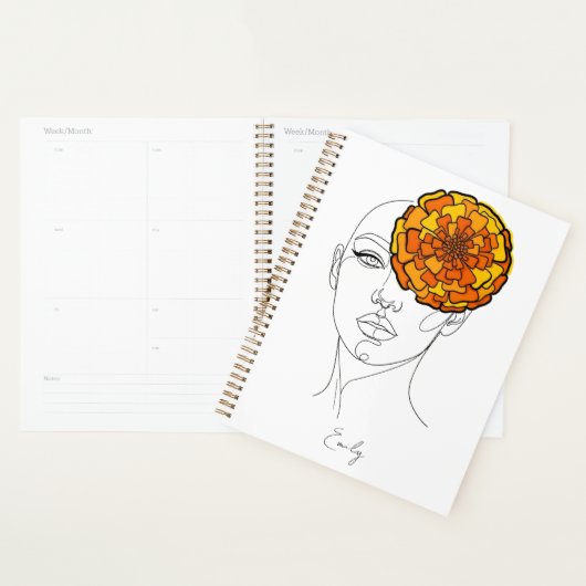 Personalized October Birth Flower Portrait (Devant avec enveloppe)