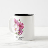 Personalized October Cosmos Birth Flower Mugs (Devant gauche)