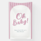 Personalized Oh Baby Photo Wall Shower Banner (Verticaal)