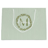 Personalized Olive Wreath Monogram  Groot Cadeauzakje (Voorkant)