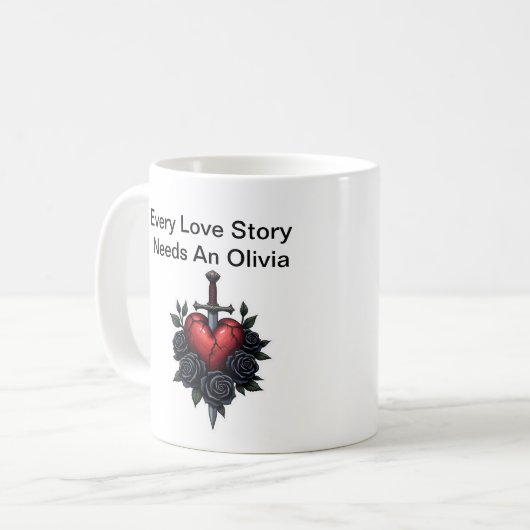 Personalized Olivia Mug – Cute Gift for Her (Devant gauche)