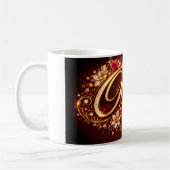 Personalized Olivia Mug Pink Hearts Gold Romantic  Koffiemok (Links)