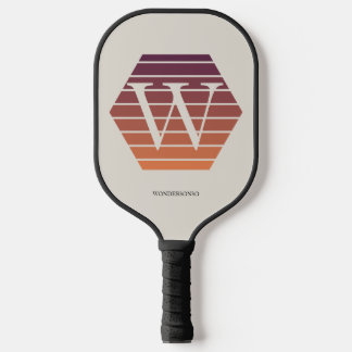 Personalized Ombre Monogram honeycomb hexagon Pickleball Paddle