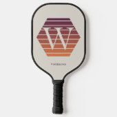 Personalized Ombre Monogram honeycomb hexagon Pickleball Paddle (Achterkant)