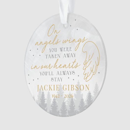 Personalized On Angels Wings Ornament (voorkant)